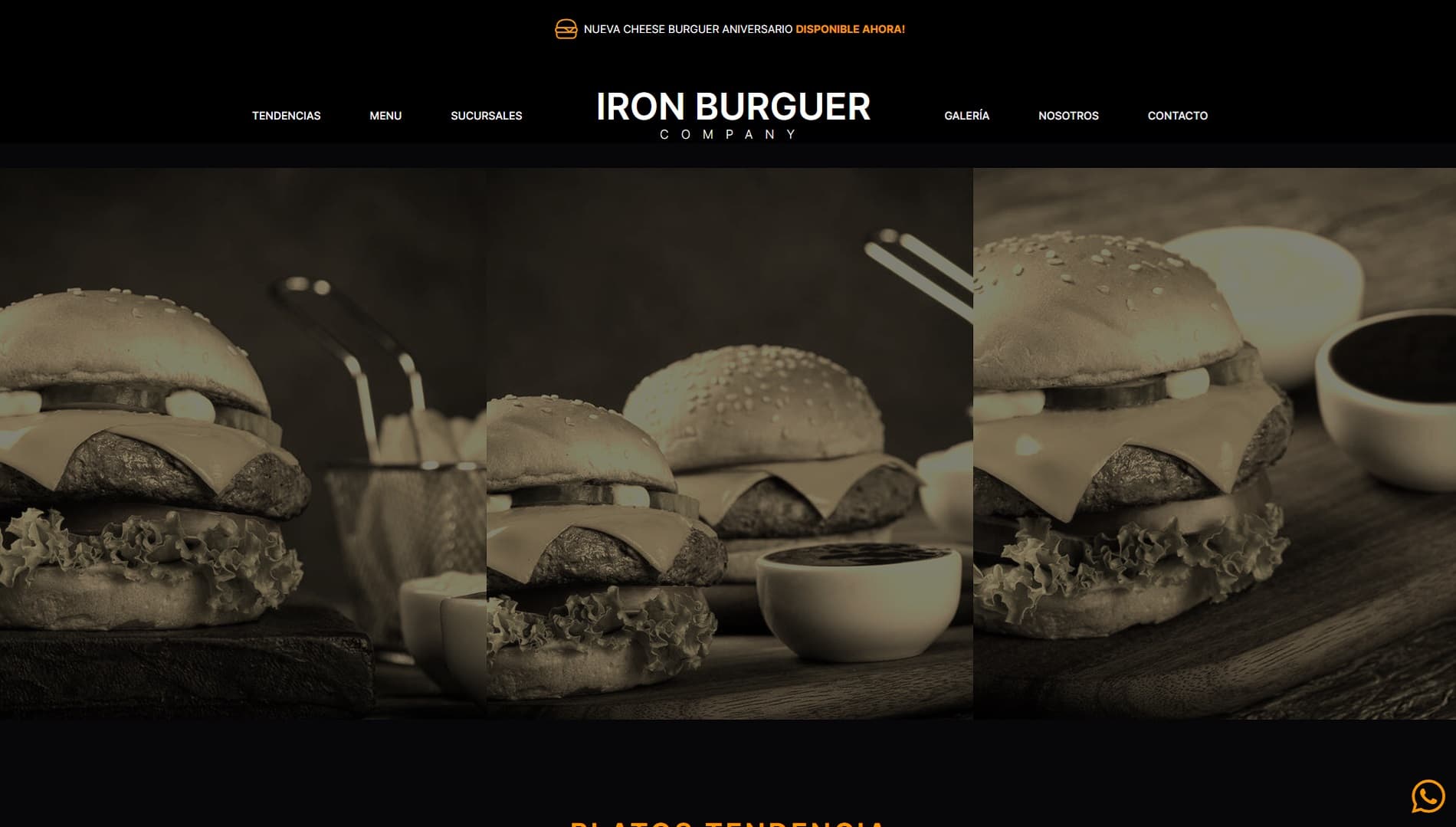 Iron Burguer - Landing Page