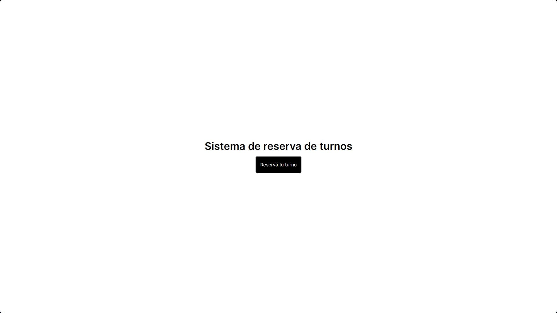 Sistema de reservas de turnos